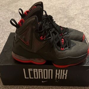 Nike LeBron XIX Black and Red Basketball Shoes